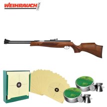 SET Luftgewehr Weihrauch HW 77 K 4,5 mm (P18) + 1000 Diabolos + 100 Scheiben + Kugelfang