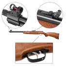 SET Luftgewehr Weihrauch HW 57 Fiber Optik 4,5 mm Diabolo (P18) + 1000 Diabolos + 100 Scheiben + Kugelfang