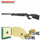 SET Luftgewehr Weihrauch HW 97K Black Line - 4,5 mm Diabolo (P18) + 1000 Diabolos + 100 Scheiben + Kugelfang