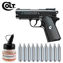 Luftpistolenset Colt Defender 4,5 mm BB Co2-Pistole (P18)...