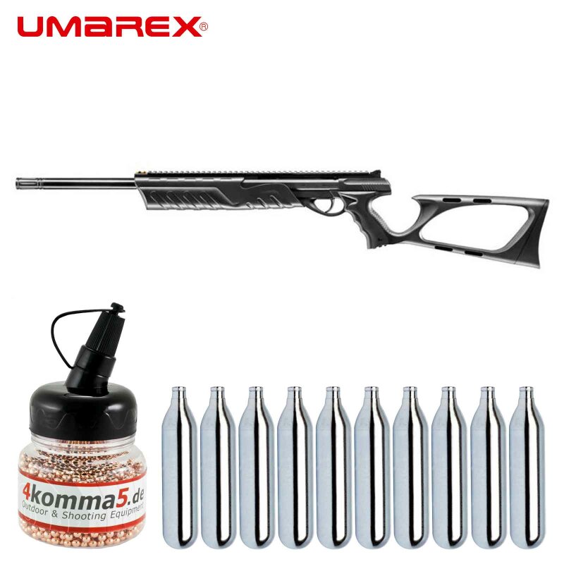 Luftgewehrset Umarex Morph 3X - 4,5 mm Stahl BB Co2 Gewehr / Pistole (P18) + 10 Co2-Kapseln + 1500 Stahl-BBs 4komma5