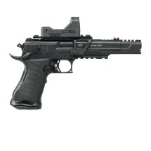 Luftpistolenset Umarex Racegun SET mit LPV 4,5 mm Stahl BB Blowback Co2-Pistole (P18) + 10 Co2-Kapseln + 1500 Stahl-BBs 4komma5