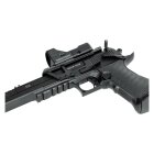 Luftpistolenset Umarex Racegun SET mit LPV 4,5 mm Stahl BB Blowback Co2-Pistole (P18) + 10 Co2-Kapseln + 1500 Stahl-BBs 4komma5