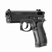 Luftpistolenset CZ75D Compact 4,5 mm Stahl BB Black Co2-Pistole Non Blow (P18) + 10 Co2-Kapseln + 1500 Stahl-BBs 4komma5