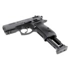 Luftpistolenset CZ75D Compact 4,5 mm Stahl BB Black Co2-Pistole Non Blow (P18) + 10 Co2-Kapseln + 1500 Stahl-BBs 4komma5