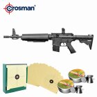 SET Luftgewehrset Crosman M4-177 - 4,5 mm Diabolo und BB (P18) + 1000 Diabolos + 100 Scheiben + Kugelfang